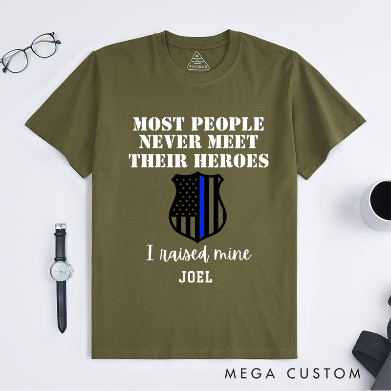 Personalized Hero Tribute Police Design Gift for Police Officer T-Shirt