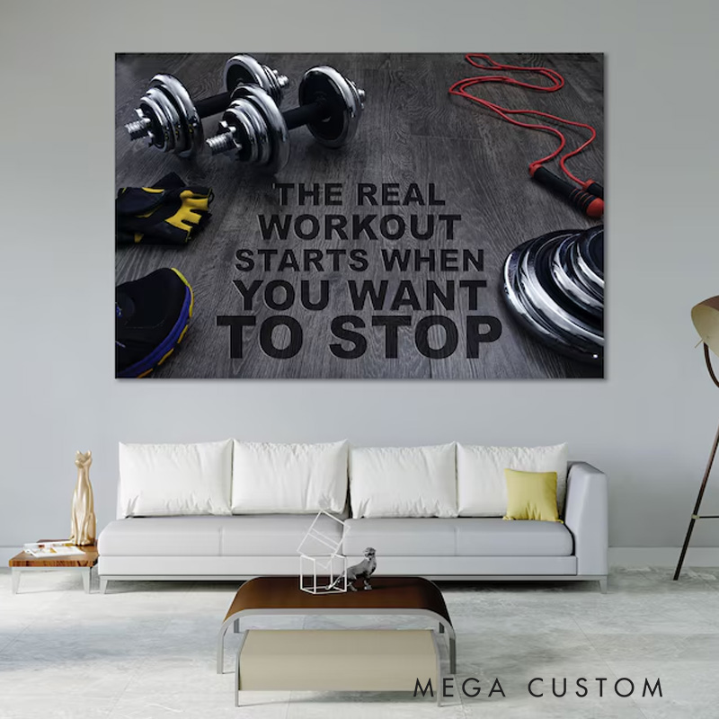 Personalized Gym Lover Portrait Fitness Motivation Poster Photography Print for Gym Lovers