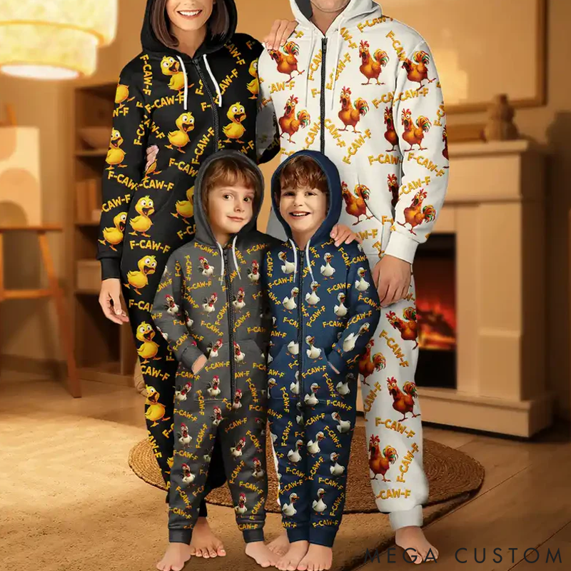 Personalized Pet Lover Funny Chicken Bird F Caw F Adult Onesie