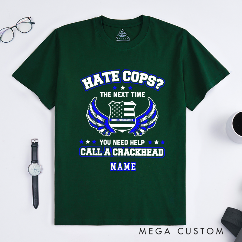 Personalized Police Bold Police Support Statement Design Gift for Police Officer T-Shirt