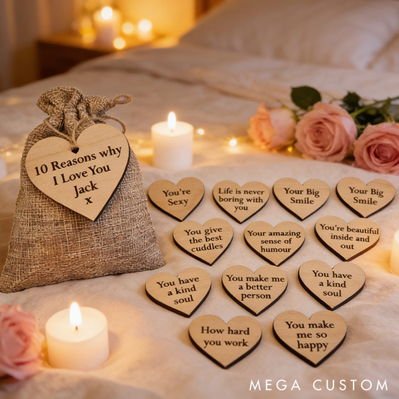 Personalized Couple Bag of Reasons Why I Love You Romantic Gift for Someone Special Valentine's Day Gift for Wife Husband Gift for Girlfriend Boyfriend