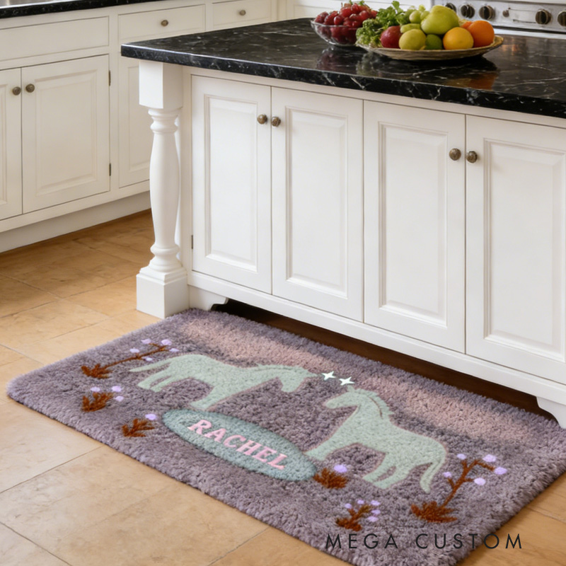 Personalized Rugs Riding Dreaming Horses Birthday Gift for Family Friends for Family for Riding Lovers Equestrian Lovers