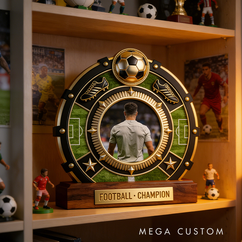 [Copy]Personalized Football Sport Photo Album Custom Photo and Message Elegant Acrylic Decor Perfect Team Holiday Gift