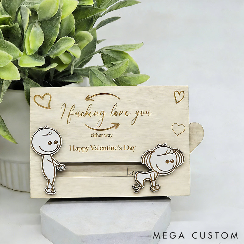 Personalized I Fucking Love You Funny Gift Card for Couple with Name Sex Dirty Inappropriate Valentine's Day Gift for Couple Gift Card for Him Her