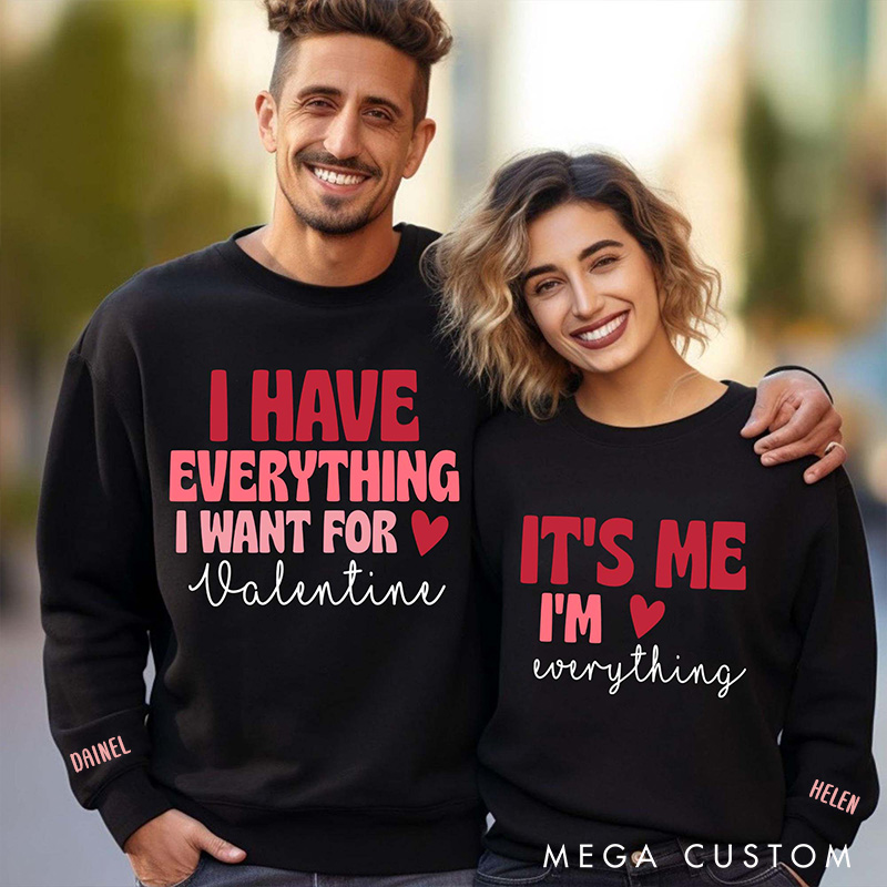 Personalized Funny Couple Valentine Sweatshirts Valentine's Day Gift for Couple 
