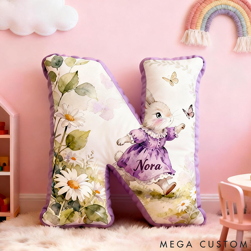 Personalized Pet Lover Funny Butterfly and Rabbit Graphic 3D Print Pillow