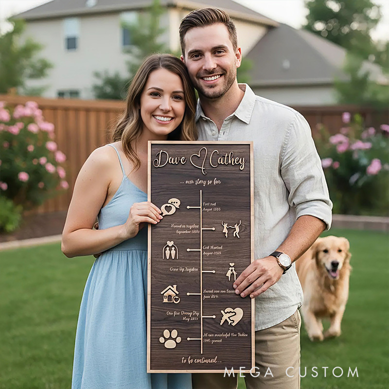 Personalized Love Story Decor Valentine's Day Gifts For Wife Custom Love Story Couple Gift Custom Wall Decor Anniversary Gift 