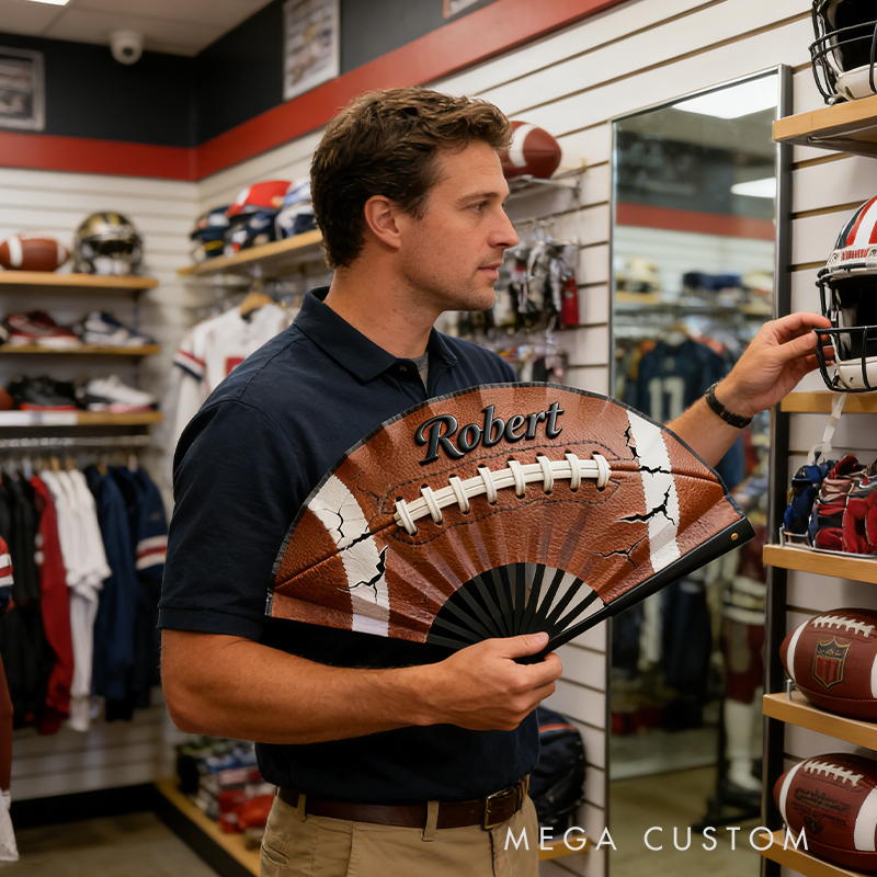 Personalized Football Pattern Fan the Perfect Gift for Football Fans