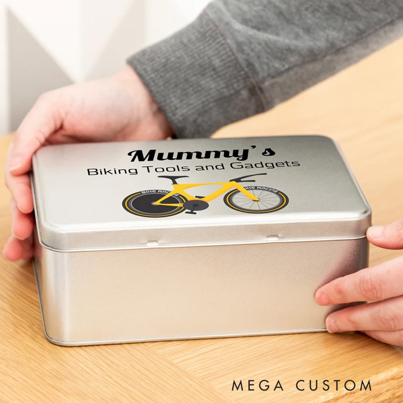 Personalized Treat Tin Cycling Gift Cycling Tin Bike Tin Cycling Gifts Bike For Men Gift For Cyclist Caravan Storage Tin Gift for Riding Lovers