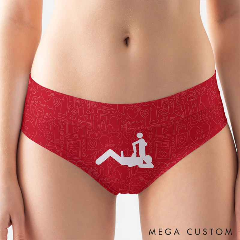 Personalized Boyfriend Husband Face Briefs Women Roses Are Red Your Panties Are Too Underwear with Man Photo Valentines Day Gift for Girlfriend Wife