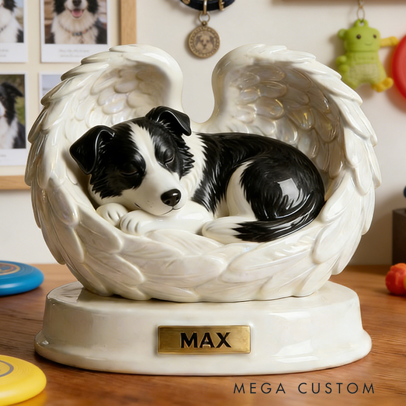 Personalized Pet Memorial with Angel Wings Celebrate the Life of Your Furry Friend