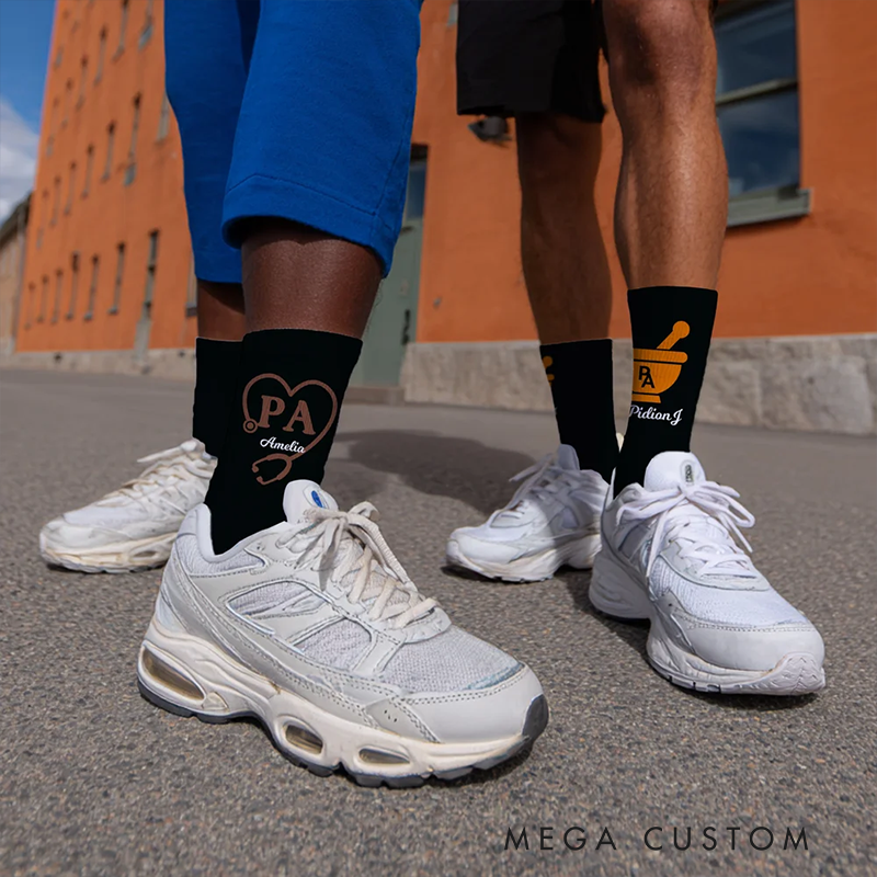 Personalized Medical Symbol RN LPN Socks Unique Gift for Nurses