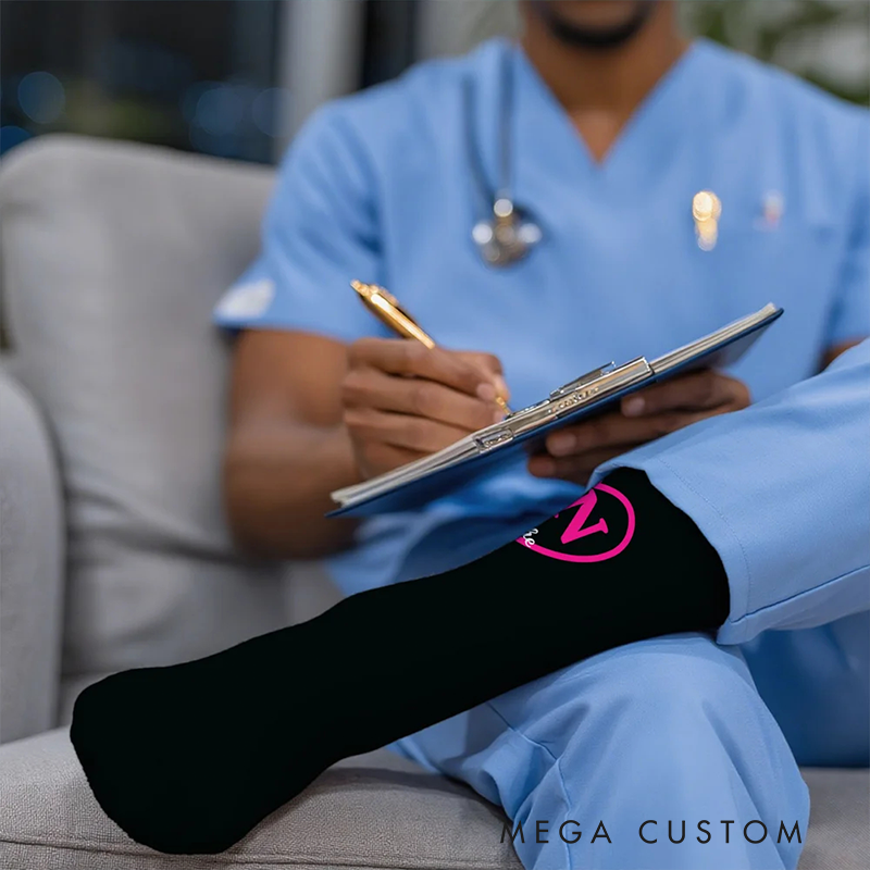 Personalized Medical Symbol RN LPN Socks Unique Gift for Nurses