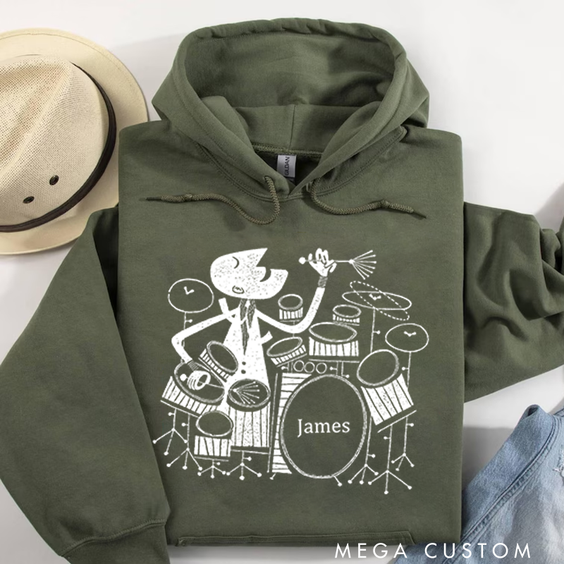 Personalized Classic Hoodies Mid Century Jazz Hoodie and Syncopation and Jazz Player Shirt and Drummer Shirt and Mid Century Modern Hoodie