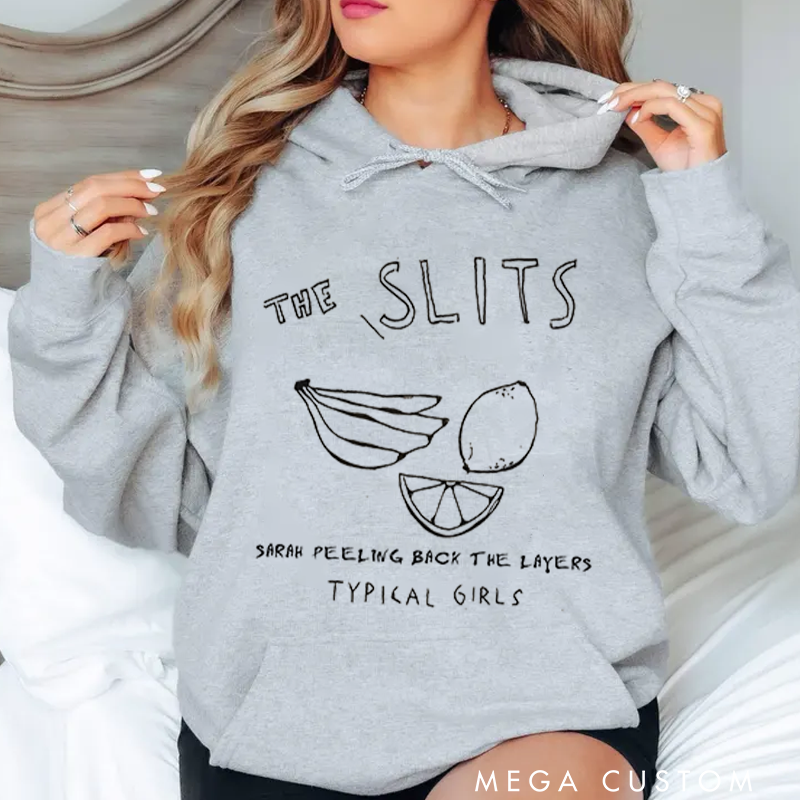 Personalized Classic Hoodies Minimalist Fruit Sketch Bold and Artistic Hoodie