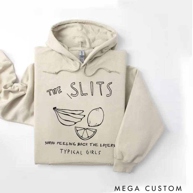 Personalized Classic Hoodies Minimalist Fruit Sketch Bold and Artistic Hoodie