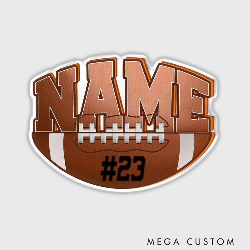 Personalized American Football and Rugby Fridge Magnets with Custom Player Name and Number for Sport Lovers