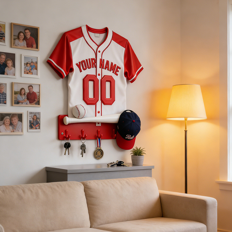 Personalized Baseball Jersey Keychain Medal Custom Baseball Jersey Keychain Custom Name and Number