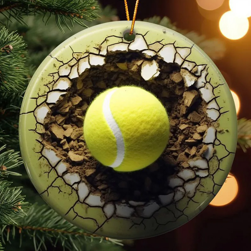 Personalized Sports Christmas Ornaments with Baseball Soccer and Basketball Designs Perfect Holiday Decor for Sports Fans