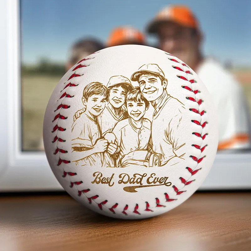 Personalized Custom Baseball with Engraved Photo for a Unique Keepsake  
