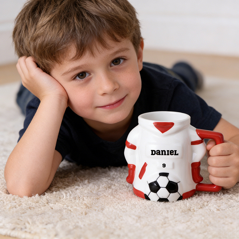 Personalized Soccer Mug Ceramic Coffee Mug Soccer Mug with Custom Name and Number Gift for Soccer Lovers