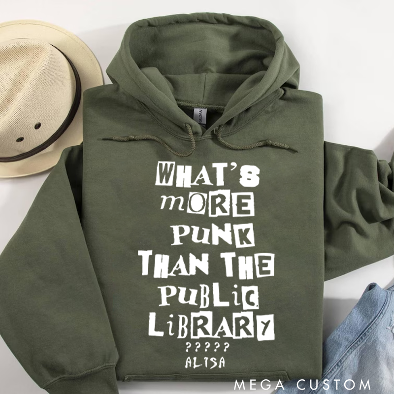 Personalized Classic Hoodies What's More Punk than the Public Library Hoodie