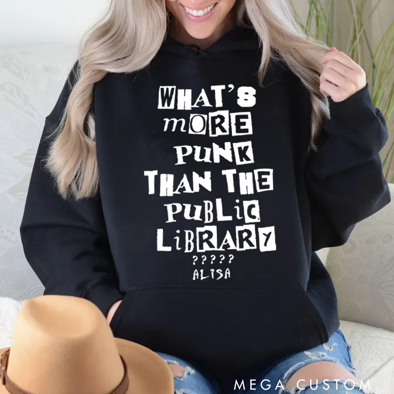 Personalized Classic Hoodies What's More Punk than the Public Library Hoodie