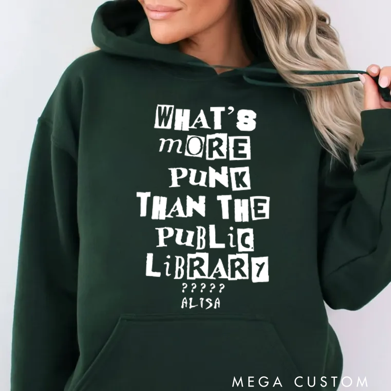 Personalized Classic Hoodies What's More Punk than the Public Library Hoodie