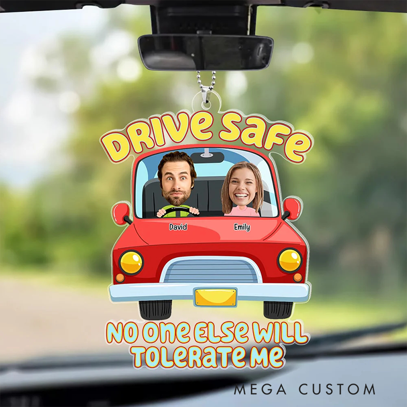 Personalized Racing Car Ornament Custom Name and Photo Car Decoration Gifts