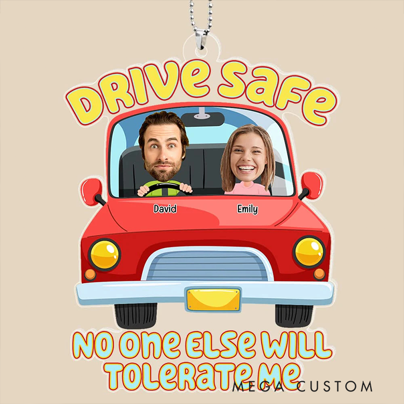 Personalized Racing Car Ornament Custom Name and Photo Car Decoration Gifts