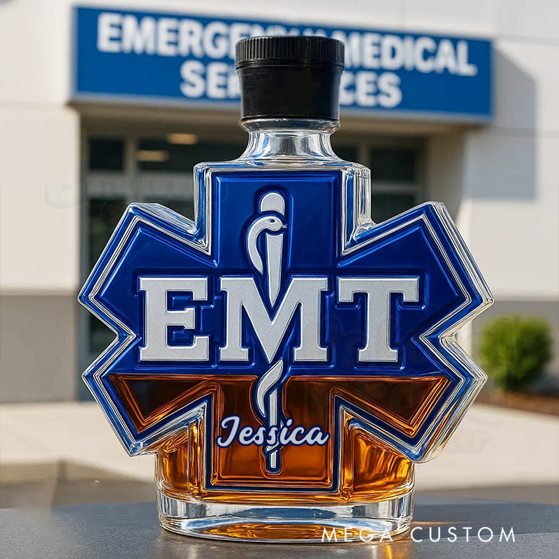Personalized EMT Decanter Whiskey Decanter Unique Custom Name Whiskey Bottle Gifts