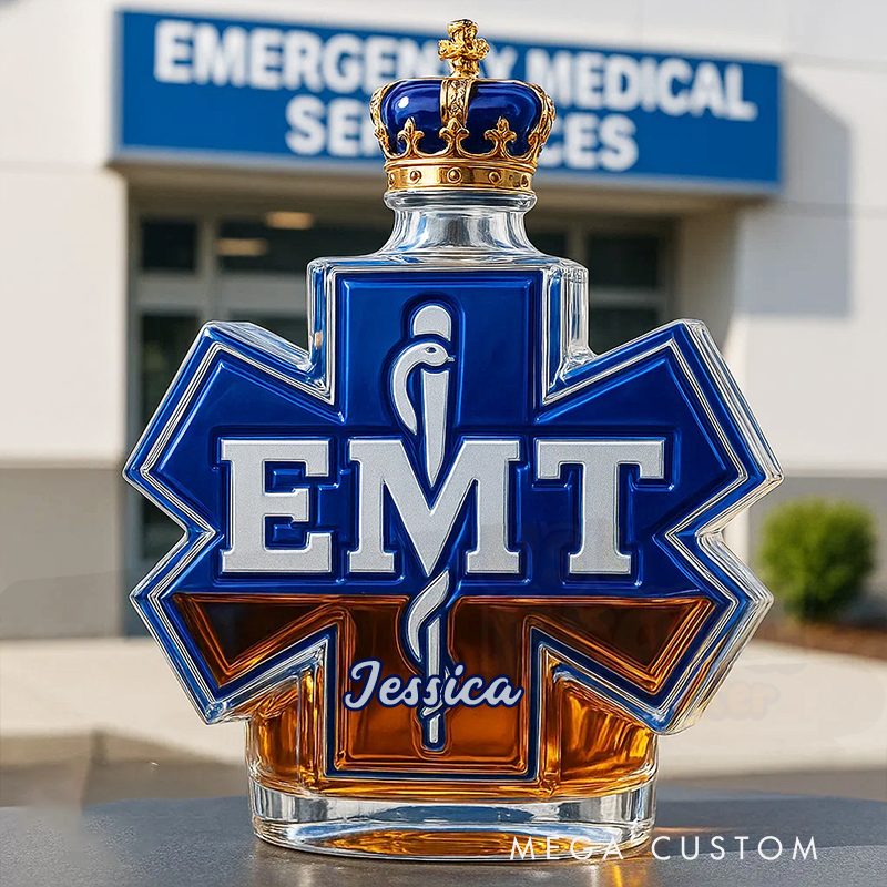 Personalized EMT Decanter Whiskey Decanter Unique Custom Name Whiskey Bottle Gifts