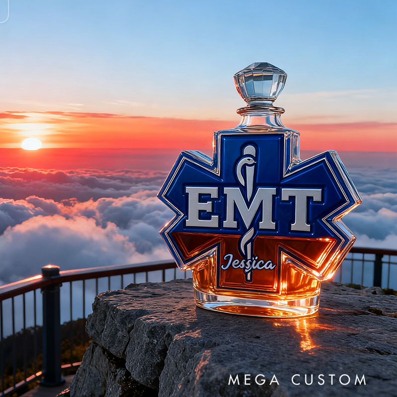 Personalized EMT Whiskey Bottle Unique Custom Name Whiskey Bottle Gifts