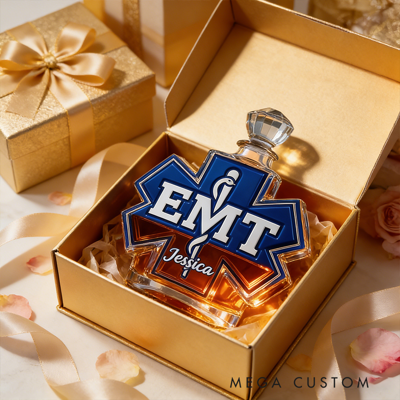 Personalized EMT Decanter Whiskey Decanter Unique Custom Name Whiskey Bottle Gifts