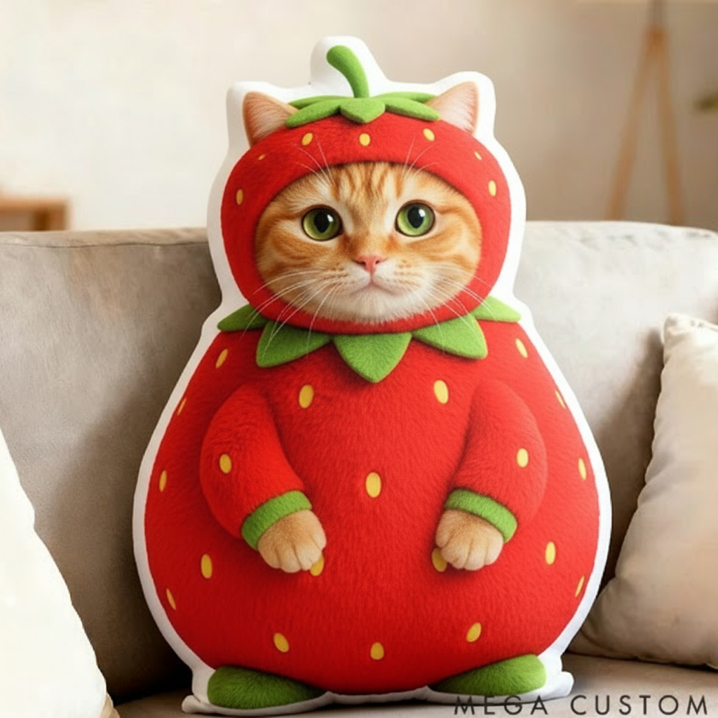 Personalized Pet Lover Food and Custom Photo Cute Pillow