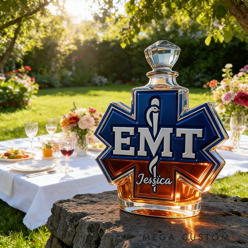 Personalized EMT Decanter Whiskey Decanter Unique Custom Name Whiskey Bottle Gifts