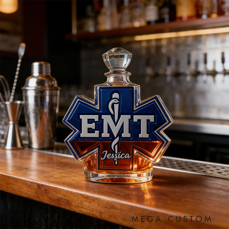 Personalized EMT Decanter Whiskey Decanter Unique Custom Name Whiskey Bottle Gifts