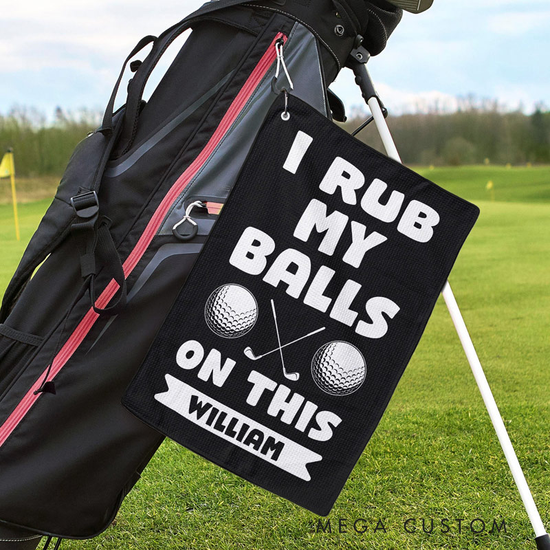 Personalized Golf Towel Funny Gifts For Golfers Gift for Men Custom Name