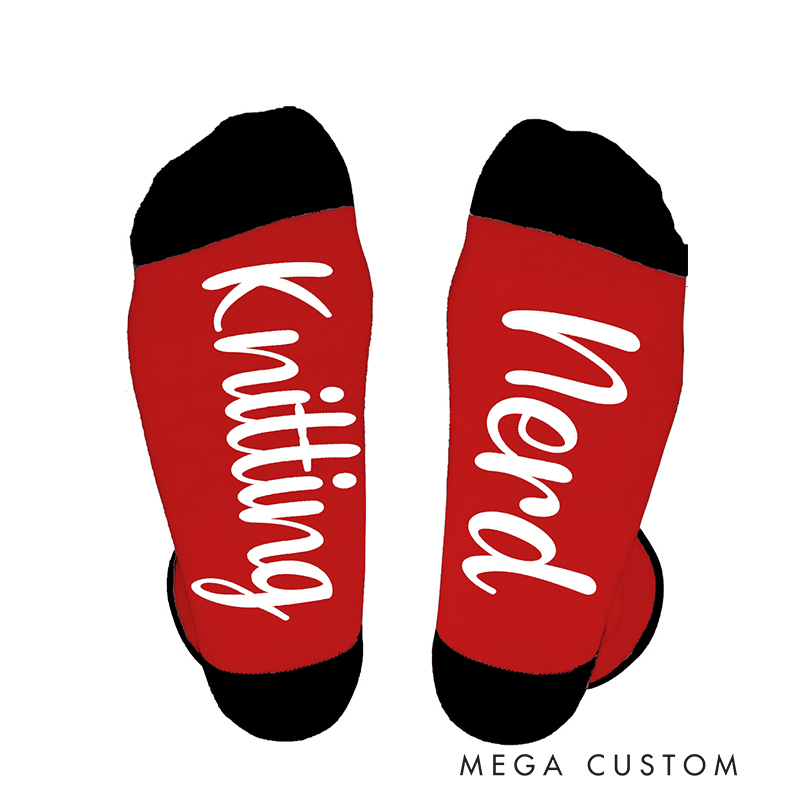 Personalized Socks Knitting Yarn Gift for Grandma Knitting Lovers