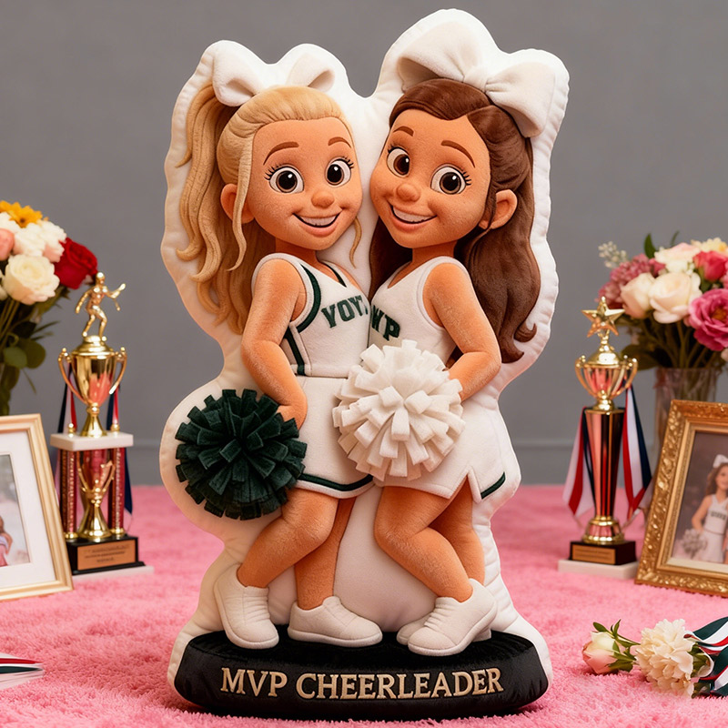 Personalize Cheerleader Pillow Graphic 3D Print Cheer Team Gift Cheerleader Gift Custom Photo