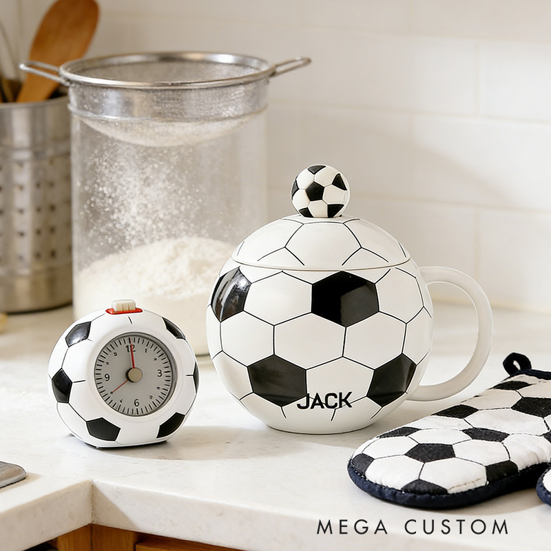 Personalized Soccer Mug Ceramic Coffee Mug Soccer Mug with Custom Name Gift for Soccer Lovers