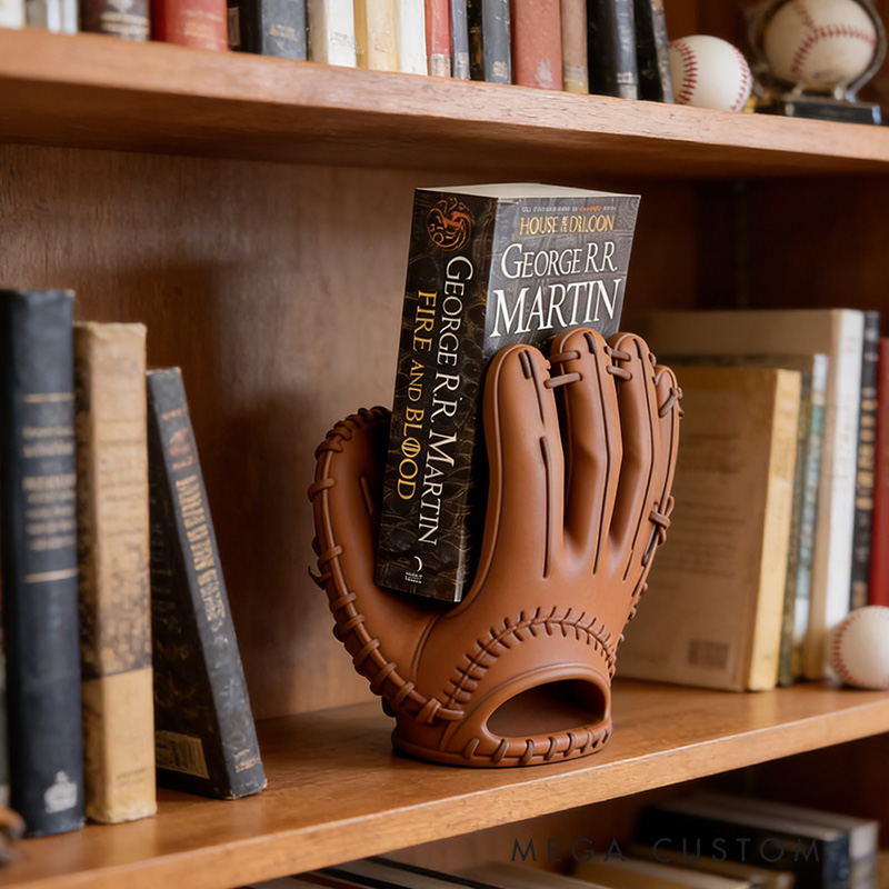 Personalized Baseball Glove Book Holder 3D Printed Custom Name Gift for Baseball Lovers