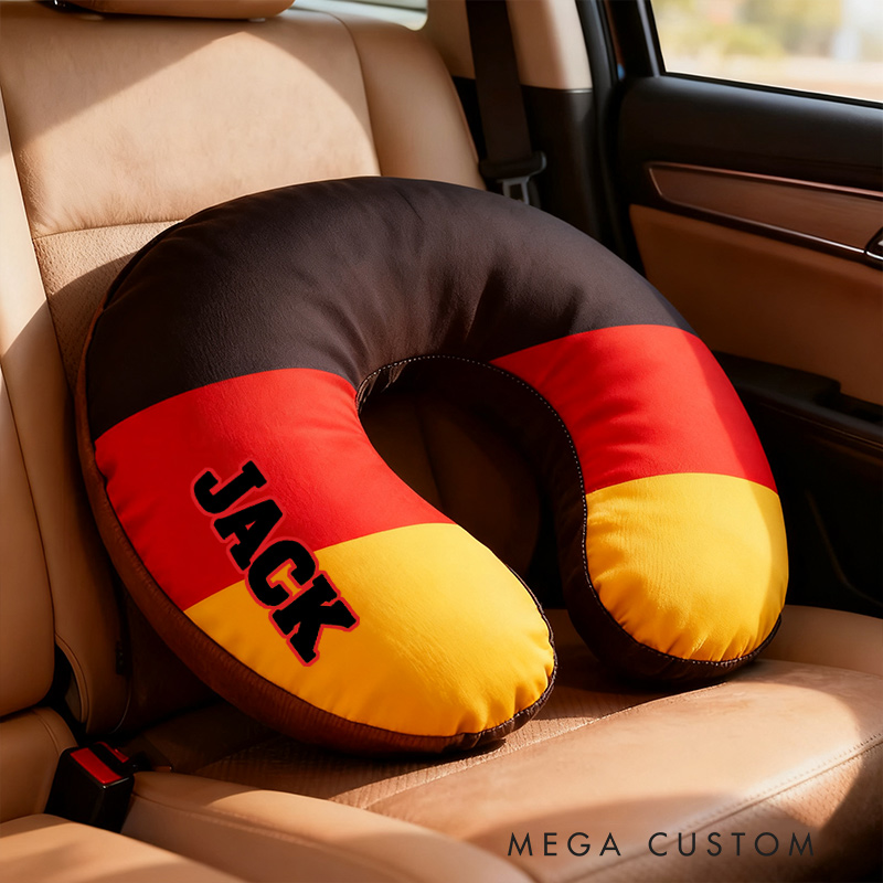 Personalized Neck Pillows Travel Accessories Travel Destination Country Flags Perfect Gift for Travel Lovers
