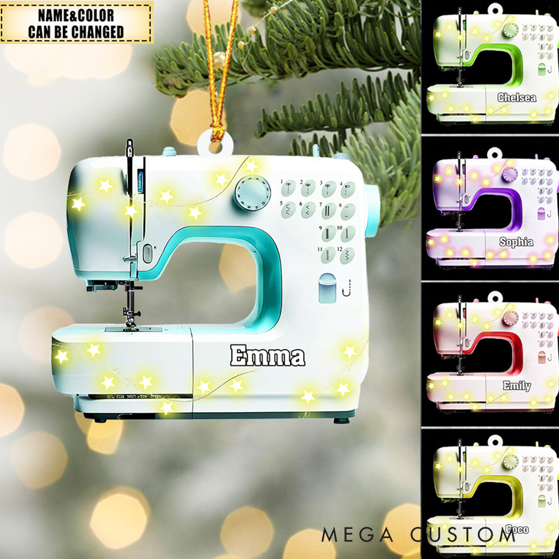 Personalized Sewing Machine Ornament Automatic Sewing Machine Christmas Gift For Sewing Lovers