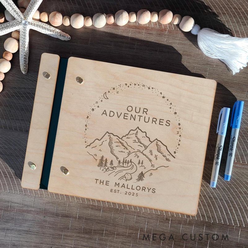 Personalized Travel Scrapbook Adventure Book Scrapbook Valentines Our Adventures Gift for Him or Her Couple's Travel Souvenir
