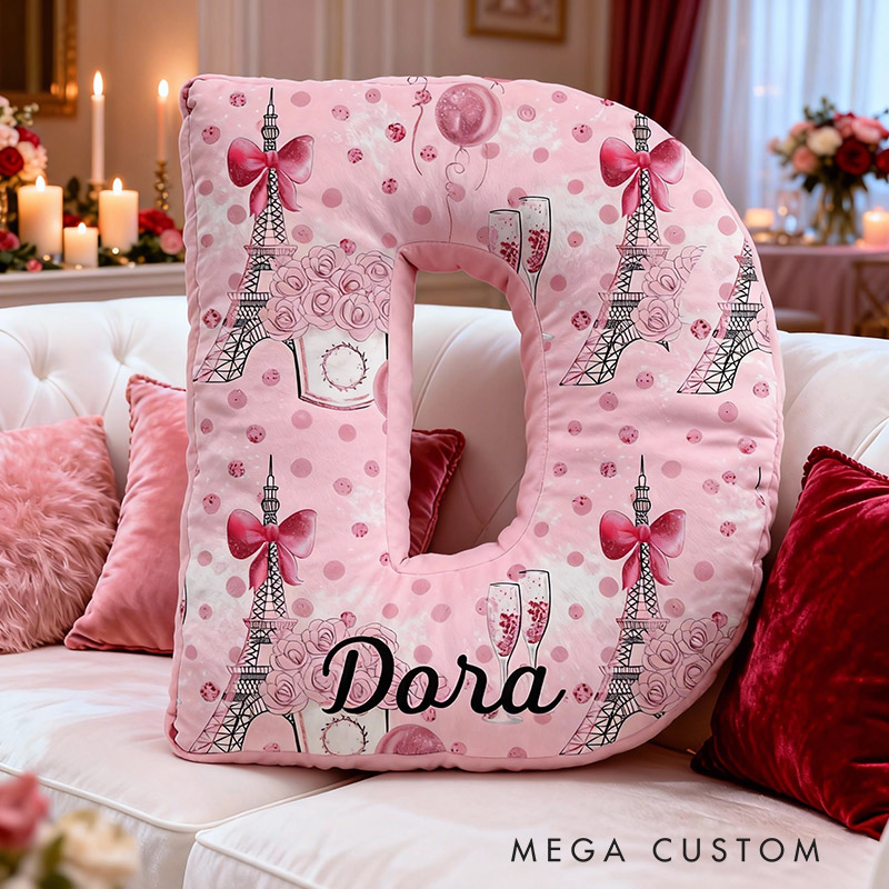 Personalized Paris Travel Pillow Graphic 3D Print Eiffel Tower Valentine's Day Vacation Date for Travel Lovers