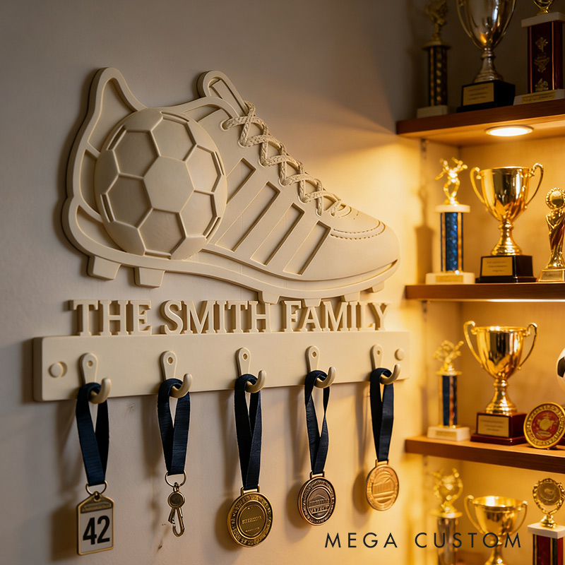 Personalized Soccer Shoes Keychain Medal Custom Soccer Shoes Keychain Custom Text