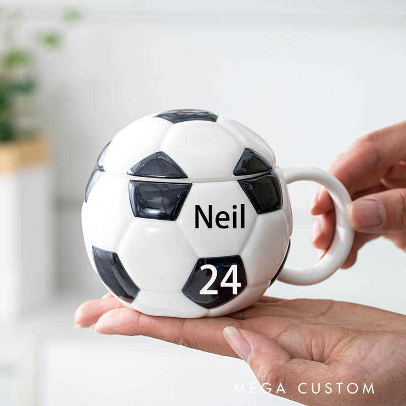 Personalized Soccer Baseball Cups Custom Name and Number Gift for Soccer Baseball Lovers