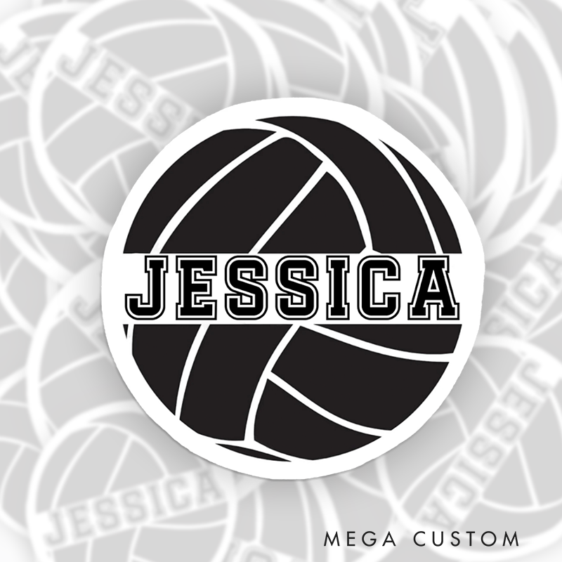 Personalized Volleyball Player Decal Sticker with Custom Your Name - Perfect Gift For your Team