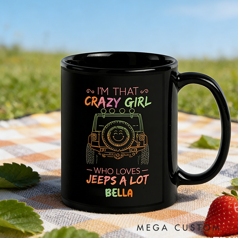 Personalized Colorful Off-Road Lover Mug Custom Name Gift for Racing Girls and Adventure Queens